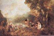 WATTEAU, Antoine The Pilgrimago to the Island of Cythera oil painting reproduction